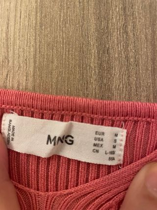 Camiseta rosa tirantas Mango