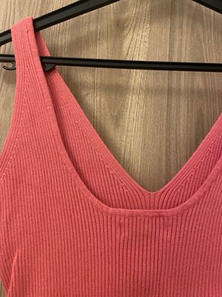 Camiseta rosa tirantas Mango
