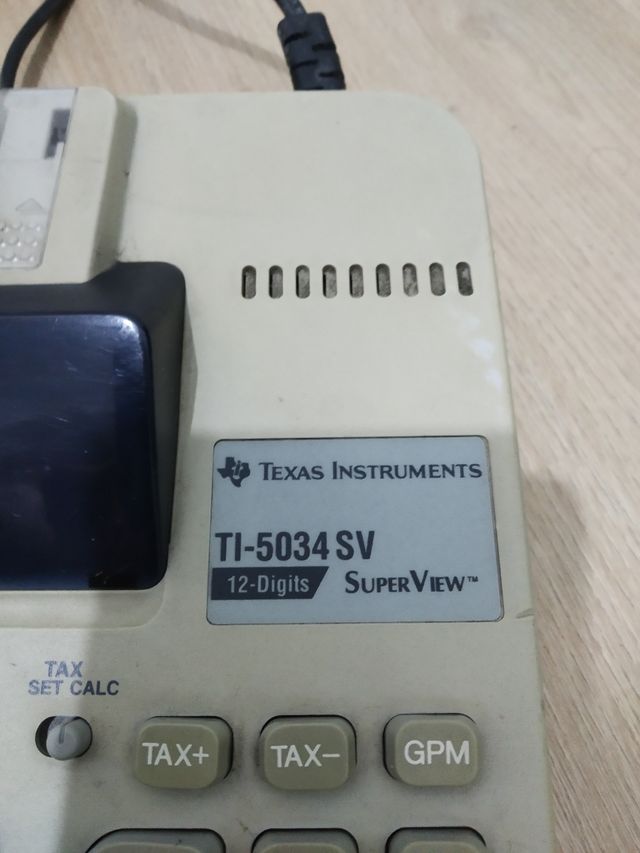 Calculadora de caixa registradora Texas inst.usa