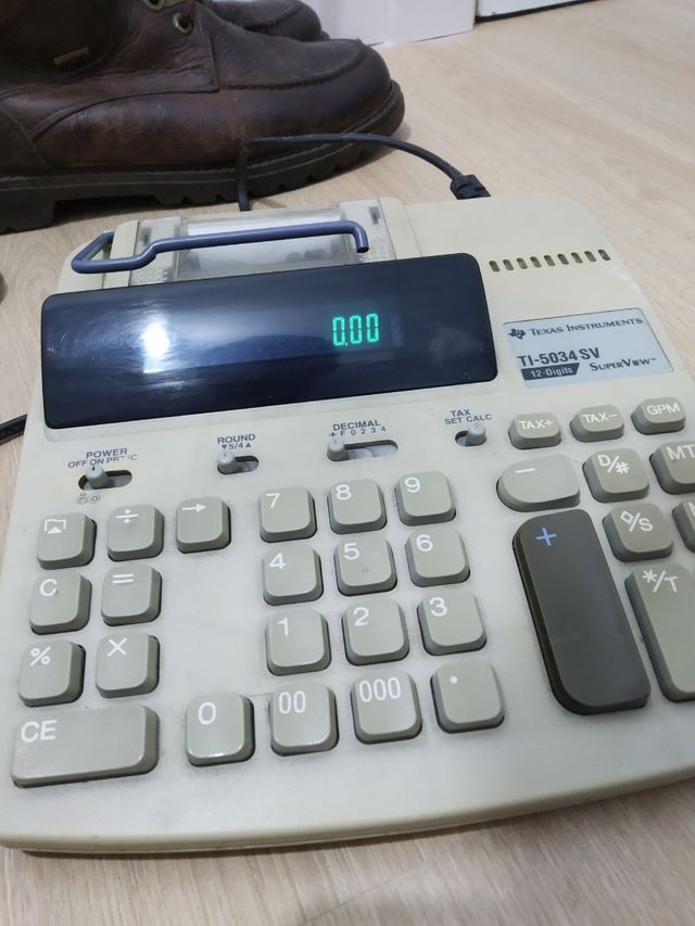 Calculadora de caixa registradora Texas inst.usa