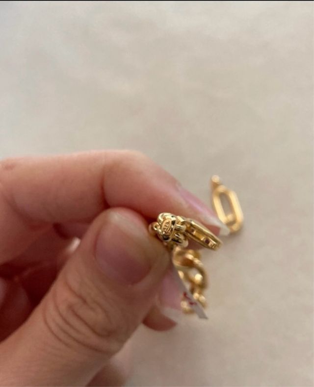 Bracciale catena argento 925 dorato