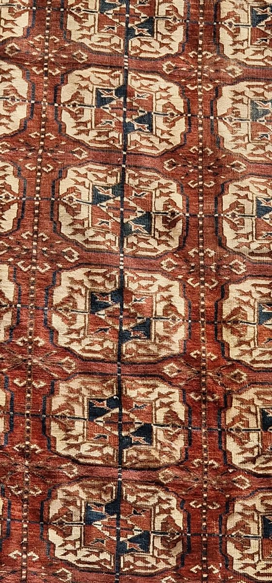 Tekke alfombra antigua anudada a mano