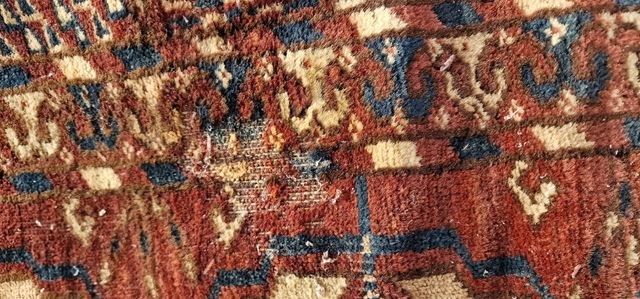 Tekke alfombra antigua anudada a mano