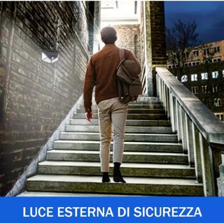 8 Faretti Energia Solare 100 Led Sensore Movimento