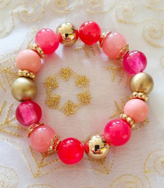 🔥pulsera roja y dorada