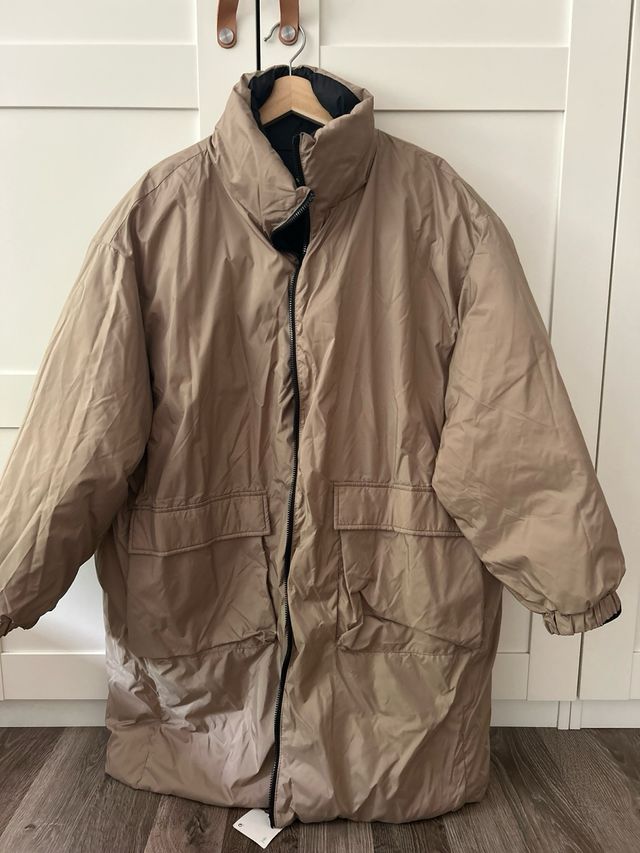 Chaquetón Zara nueva T. XL reversible