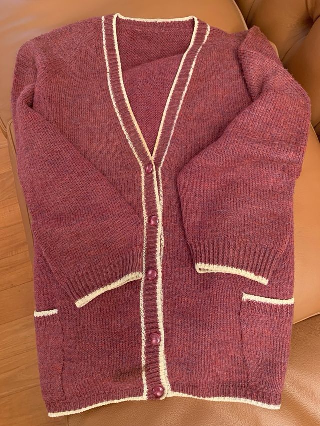 Cardigan donna in pura lana taglia 52