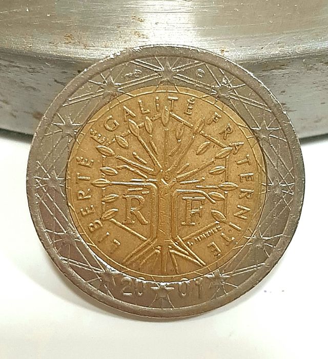 Moneda de 2€ 2001, Francia. Coleccionista 
