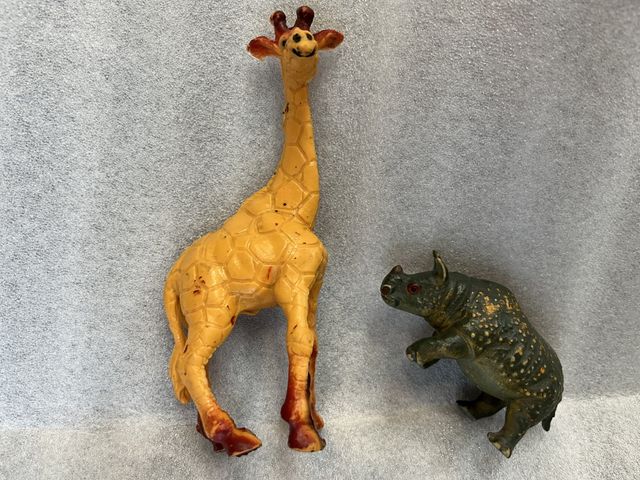 Lote 20 Bichos y Dinosauios goma 80-90s