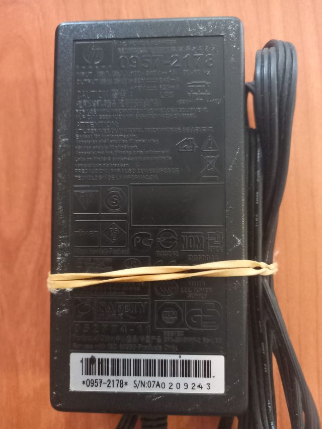 Cable transformador de alimentación impresora HP