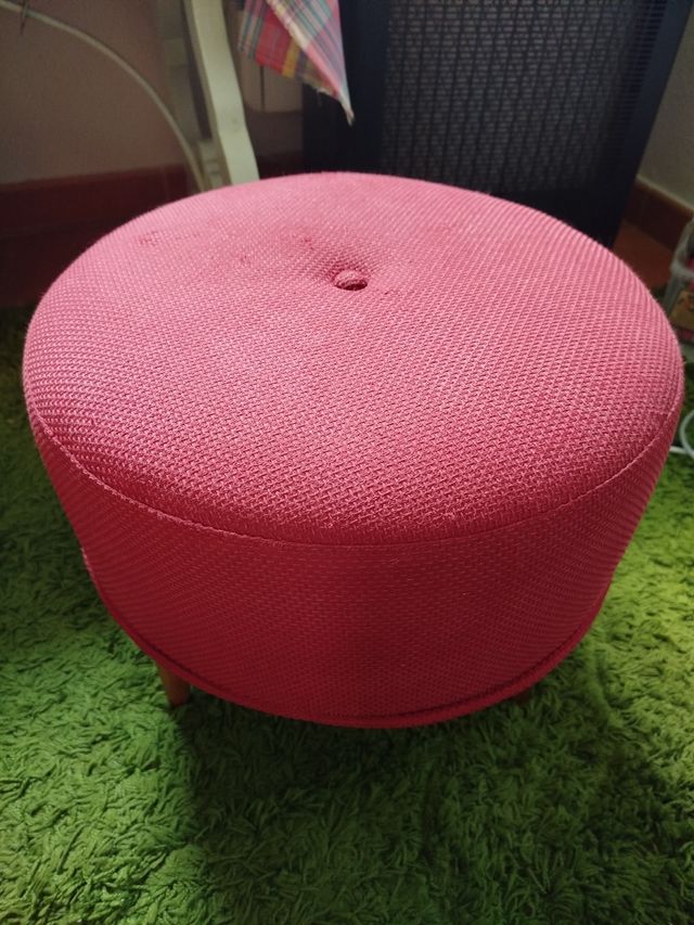 Escabel o reposapiés redondo