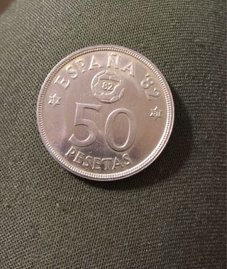 Moneda 50 pesetas mundial 82