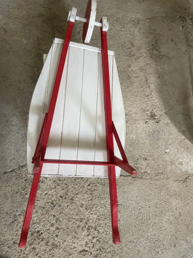 2 carretillas de madera para decoracion