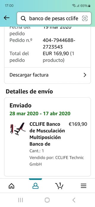 Banco pesas plegable CCLIFE