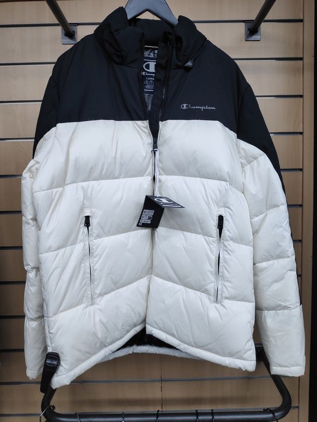 Chaqueta Champion hombre plumífero L Blanco/negro