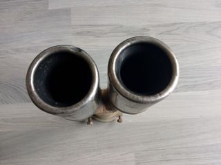 cola de escape de doble salida