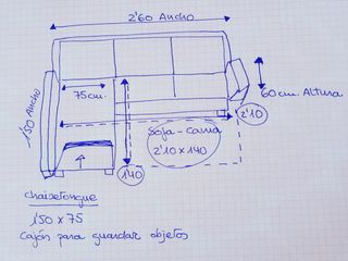 Sofa Cama Chaise longue 

