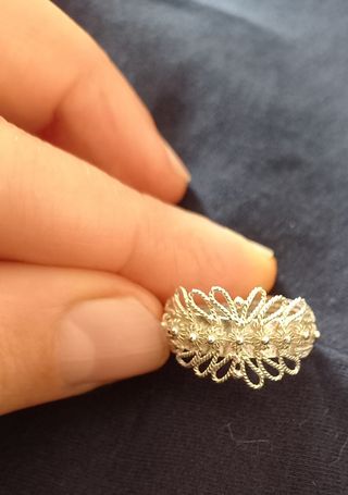 Anello filigrana argento 925 sbiancato