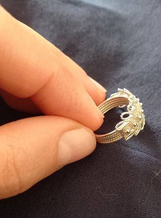 Anello filigrana argento 925 sbiancato