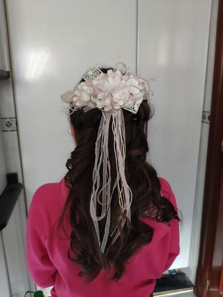 Tocado/peineta flores de comunión