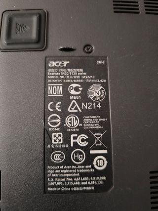 Portátil Acer Extensa 5420 piezas