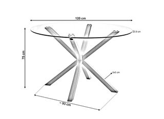 mesa de cristal redonda