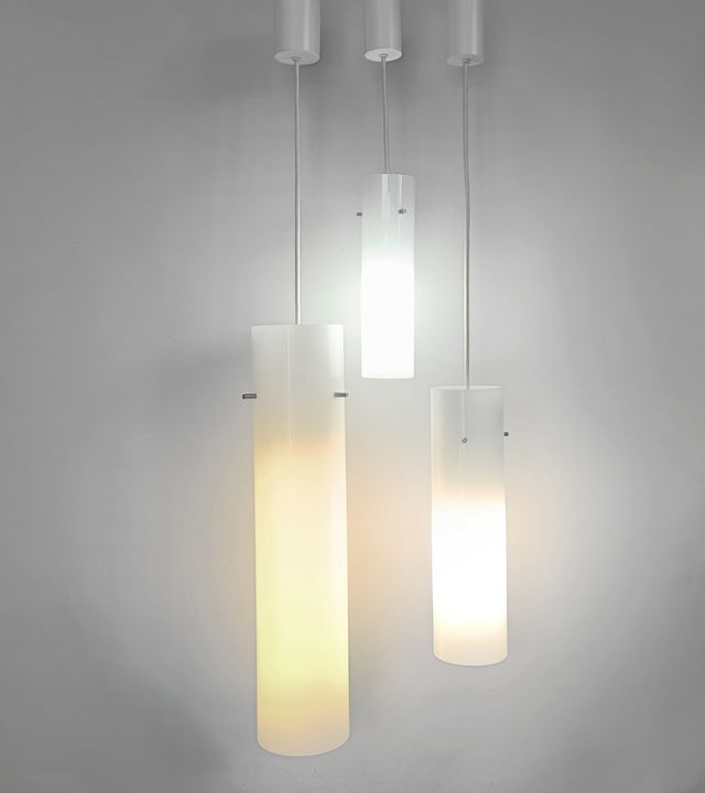 CONJUNTO DE 3 CANDEEIROS DE VIDRO 62, 40 E 30CM