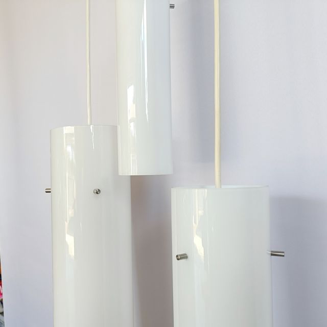 CONJUNTO DE 3 CANDEEIROS DE VIDRO 62, 40 E 30CM