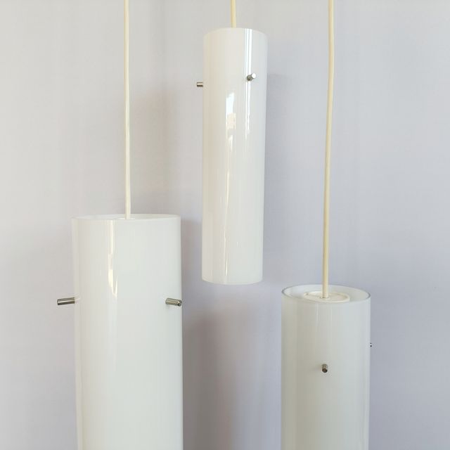 CONJUNTO DE 3 CANDEEIROS DE VIDRO 62, 40 E 30CM