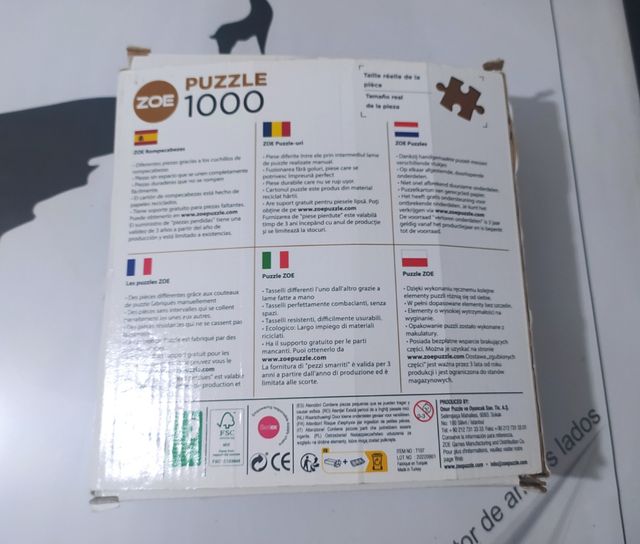 PUZZLE 1000 PIEZAS+MARCO 50X70 cm