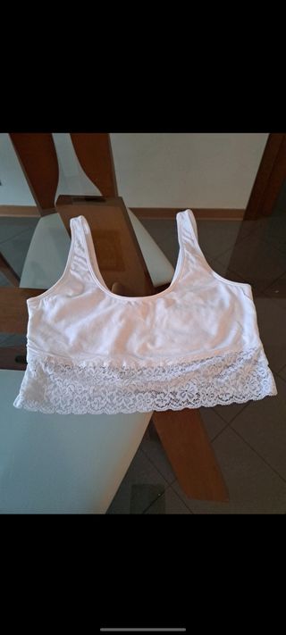 Hollister fascia copriseno bianca taglia S