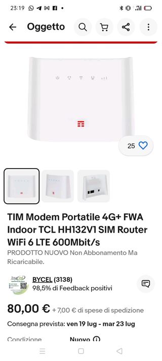 Router SIM 4g lite cat12 tcl wifi6