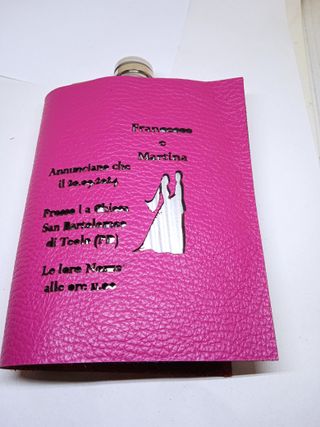 Fiaschetta liquore eivestita cuoio da ml. 250