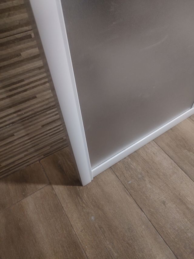 MAMPARA baño aluminio blanco