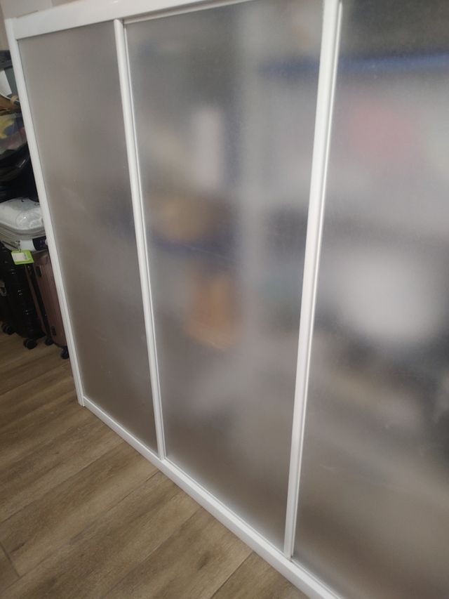 MAMPARA baño aluminio blanco