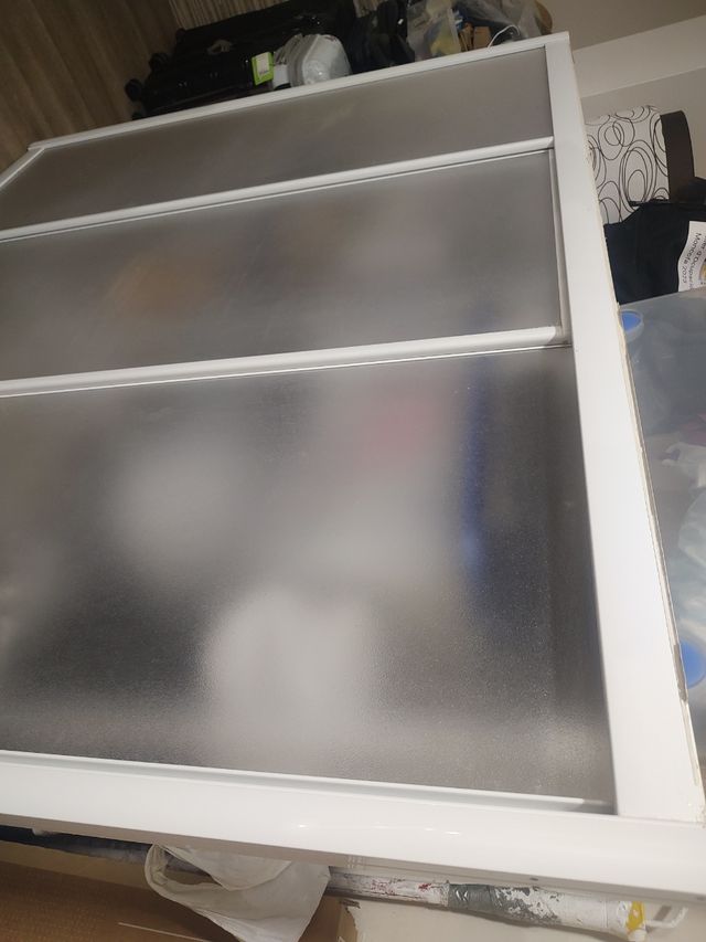 MAMPARA baño aluminio blanco