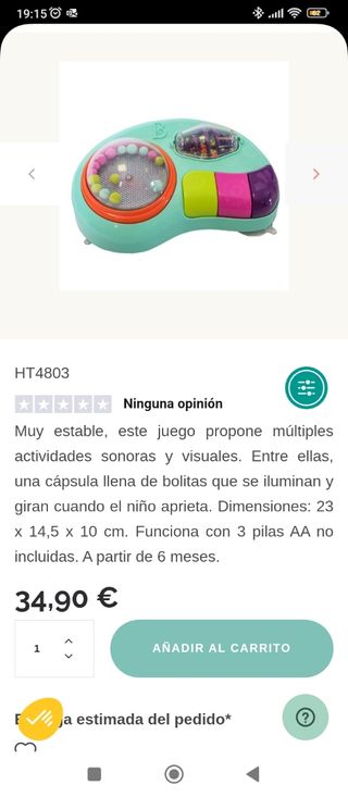 Juego estimulación bebé