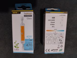 Lampadina Led R7s 4w 4000k 470lm 78mm 2pz