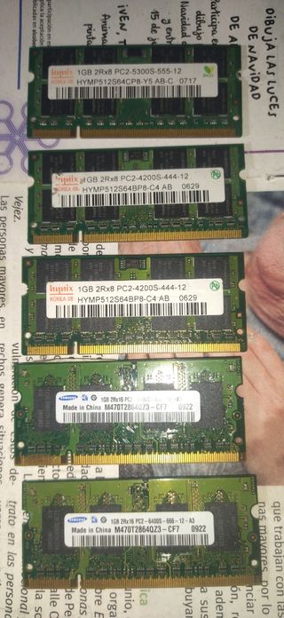 Pack. Memoria RAM para portátil 