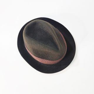 Madeso/ Sombrero Fedora paño lana marrón nº 53,5