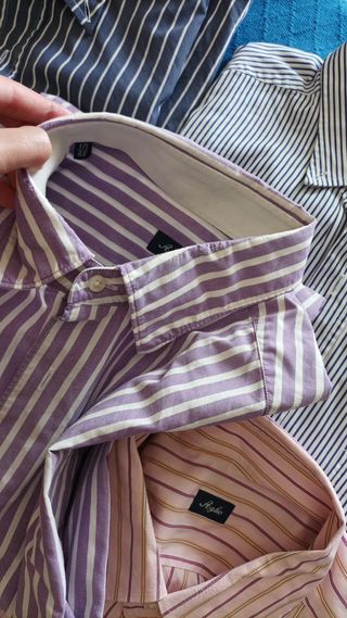 set 5 camicie Agho taglia 44 17.5 uomo righe