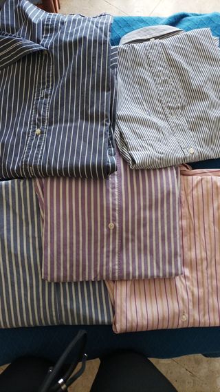 set 5 camicie Agho taglia 44 17.5 uomo righe
