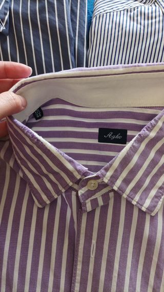 set 5 camicie Agho taglia 44 17.5 uomo righe