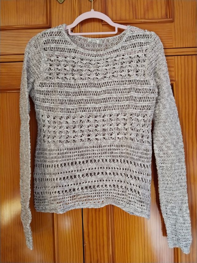 Jersey gris y blanco 🤍🩶