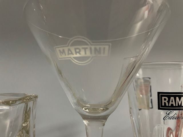Bicchieri Martini, Ramazzotti, Lucano 