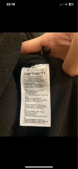 Abrigo carhartt original mujer talla M granate