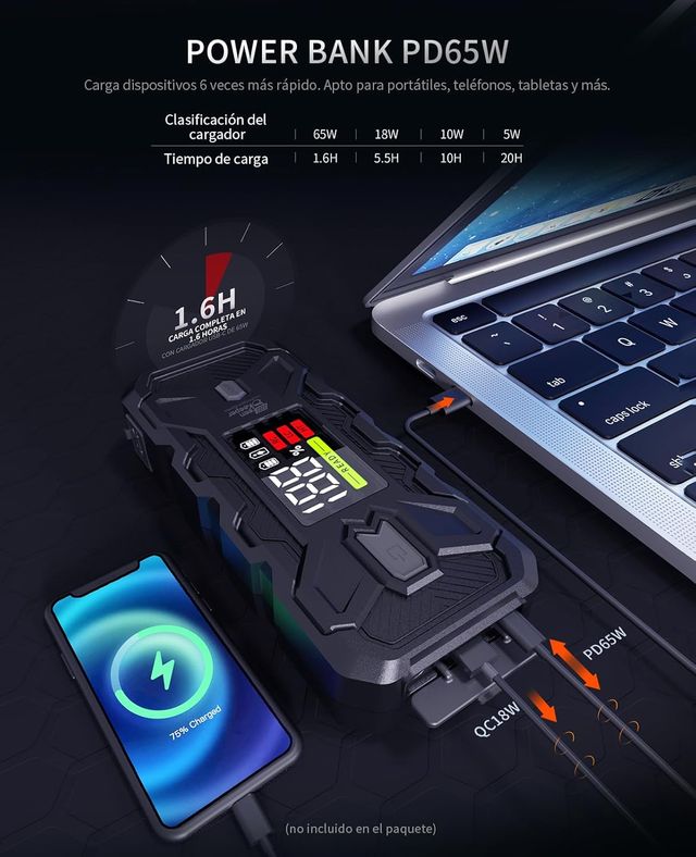 Bateria + arrancador coche 🚗