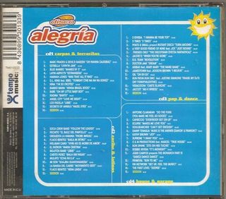 CD CUÁDRUPLE DISCO ALEGRIA 1999 POP DANCE HOUSE