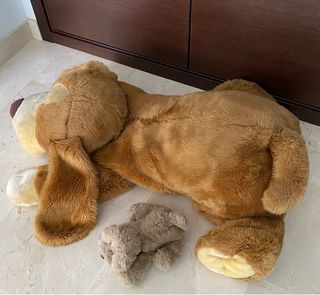 Dos peluches de perro x 5 €