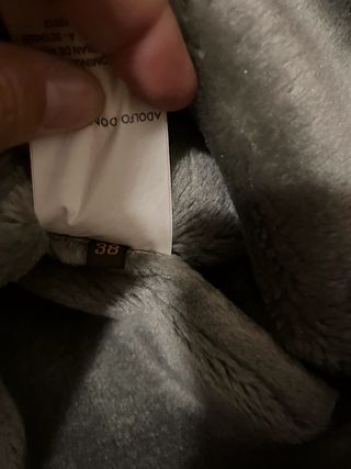 Chaquetón gris antelina. Adolfo Dominguez. Talla 3